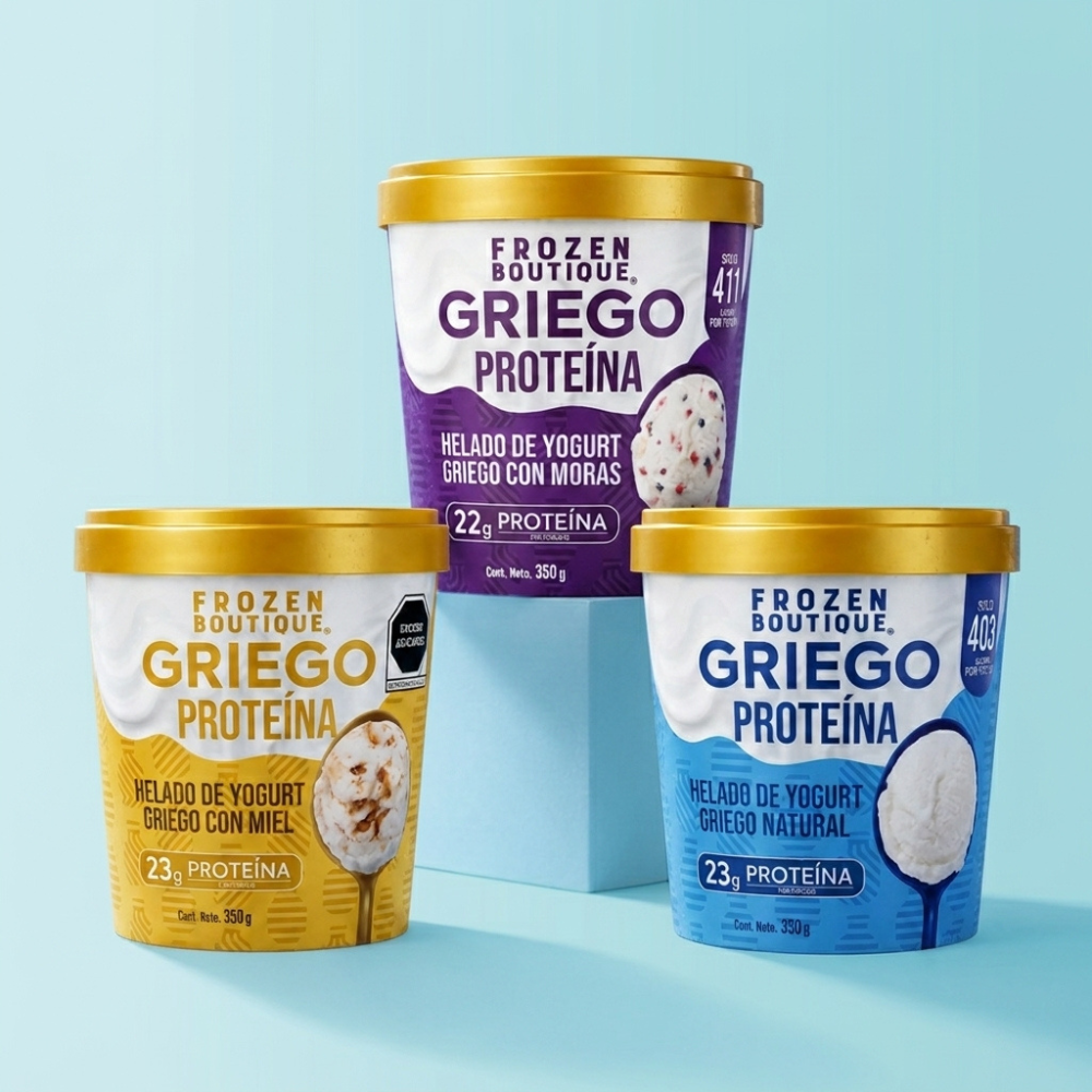 Frozen Boutique Helado Proteína Griego Miel 350 g