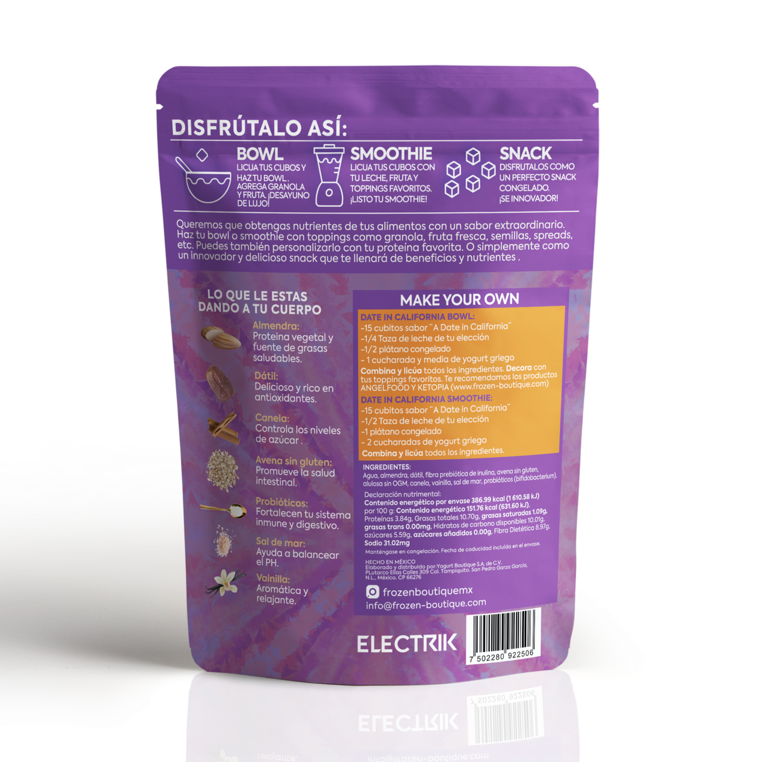 ELECTRIK  Smoothie cubes A date in California  255g - Frozen-Boutique