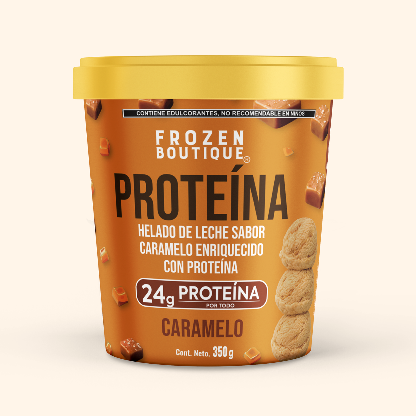 Frozen Boutique Helado  Proteína  Caramelo 350 g