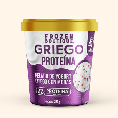 Frozen Boutique Helado Proteína Griego Moras 350 g