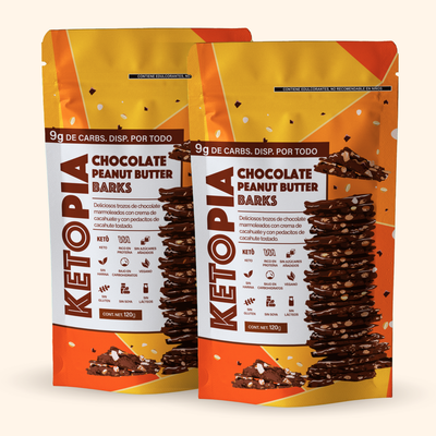 Ketopia Barks Chocolate Peanut Butter 2 pack - 120 g