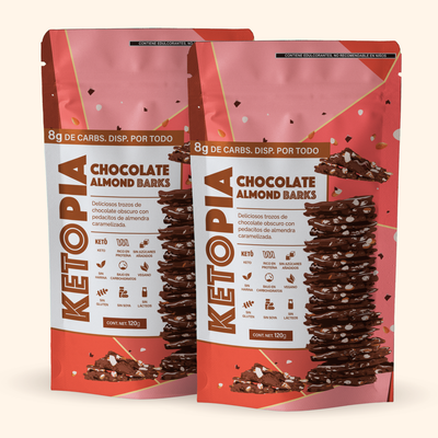 Ketopia Barks Chocolate Almond 2 pack - 120g