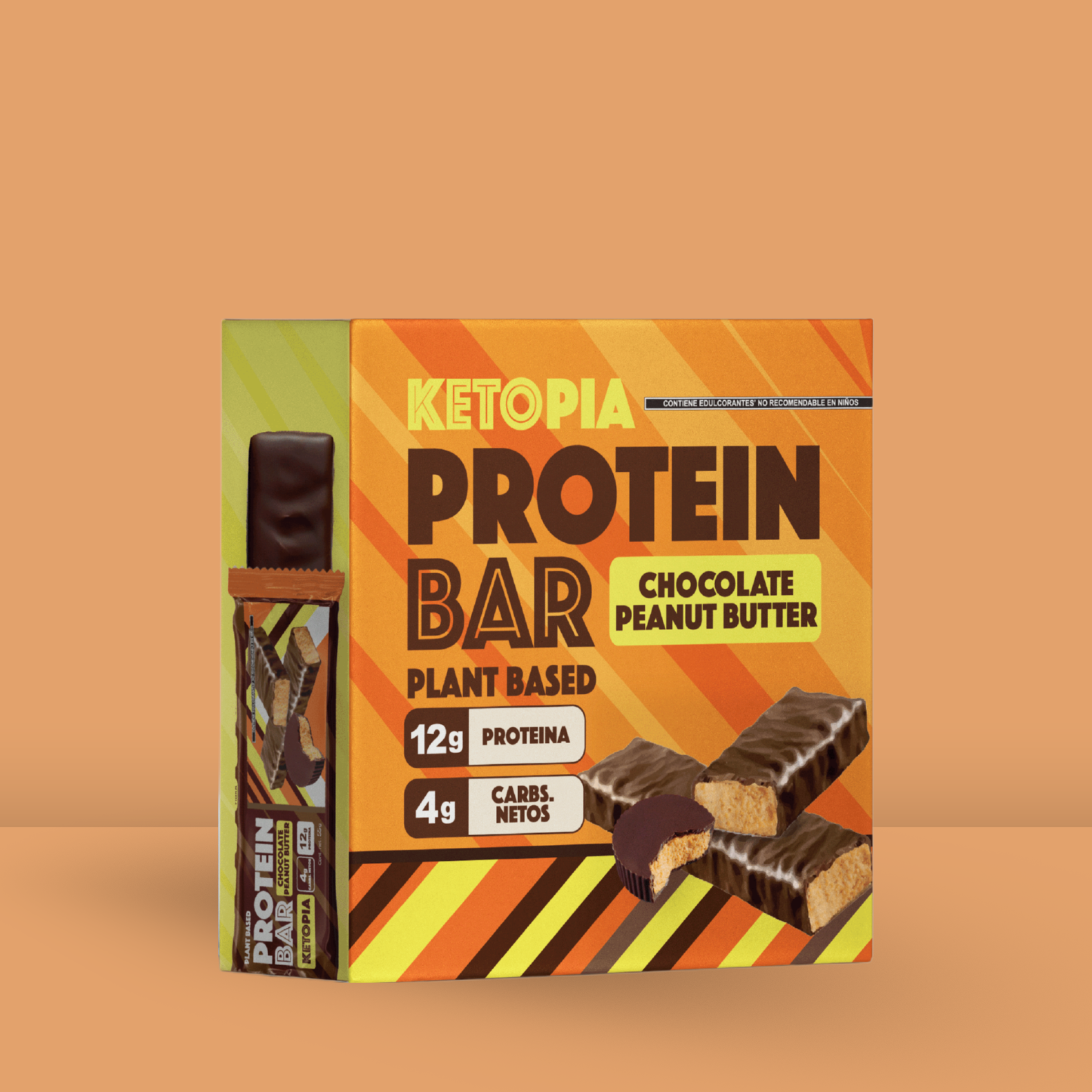 KETOPIA Barras de Proteina Keto de proteina Chocolate Peanut Butter - 6 PACK - Frozen-Boutique