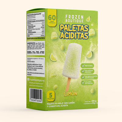 Frozen Boutique Paletas Aciditas Limón  Caja 5 Pack 275 g