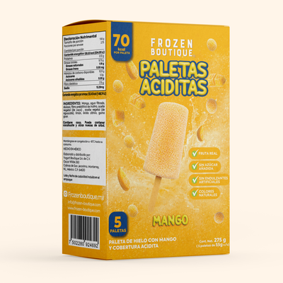 Frozen Boutique Paletas Aciditas Mango Caja 5 Pack 275 g