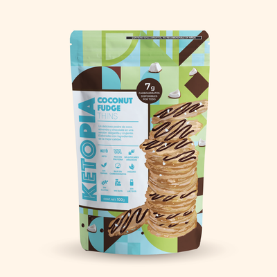 Ketopia Galletas Thins de Almendra Coconut Fudge 110g