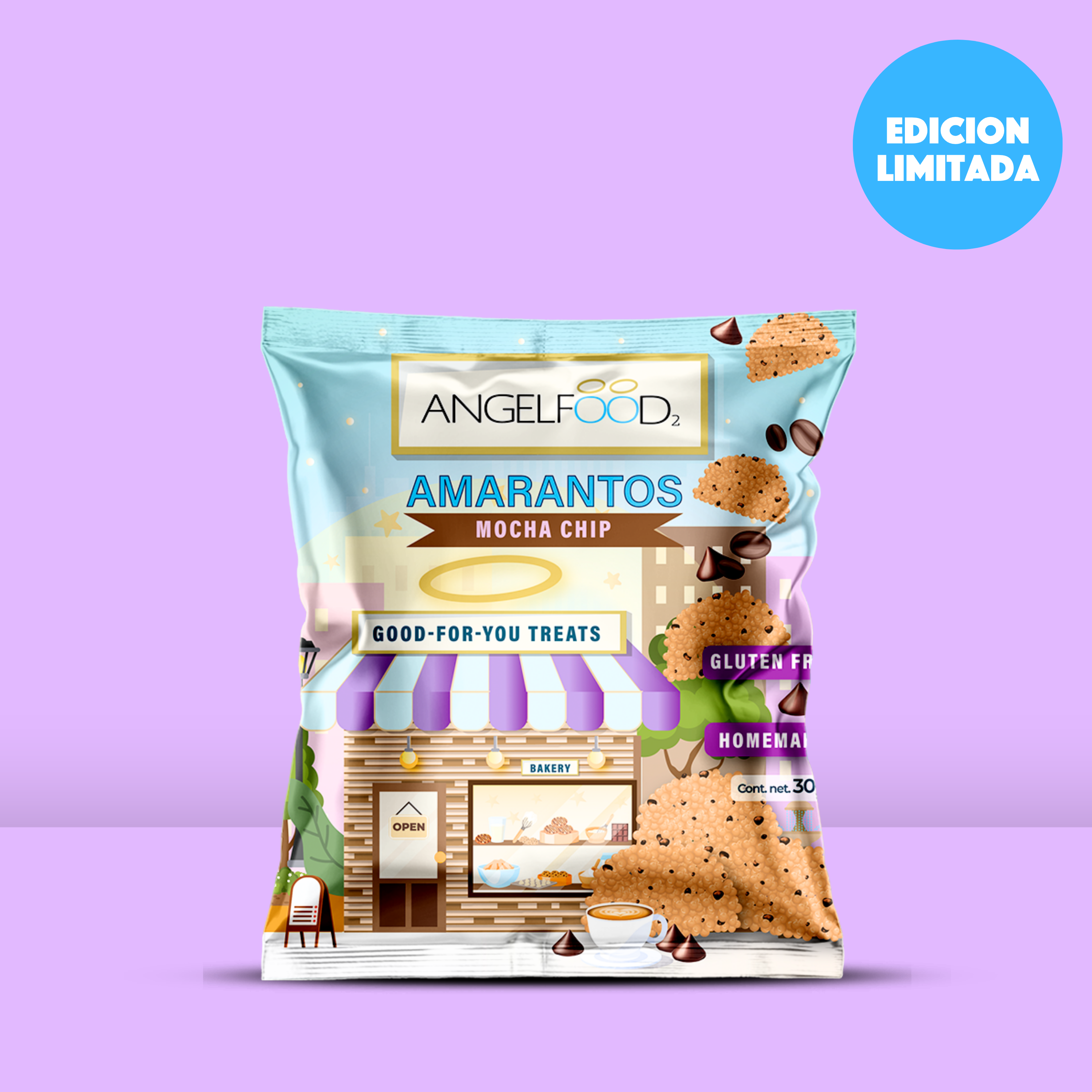 ANGELFOOD Amarantos Snack Mocha chip 30g - Frozen-Boutique