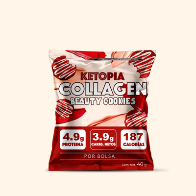 Ketopia Galletas con Colágeno Keto Red Velvet snack 40 g