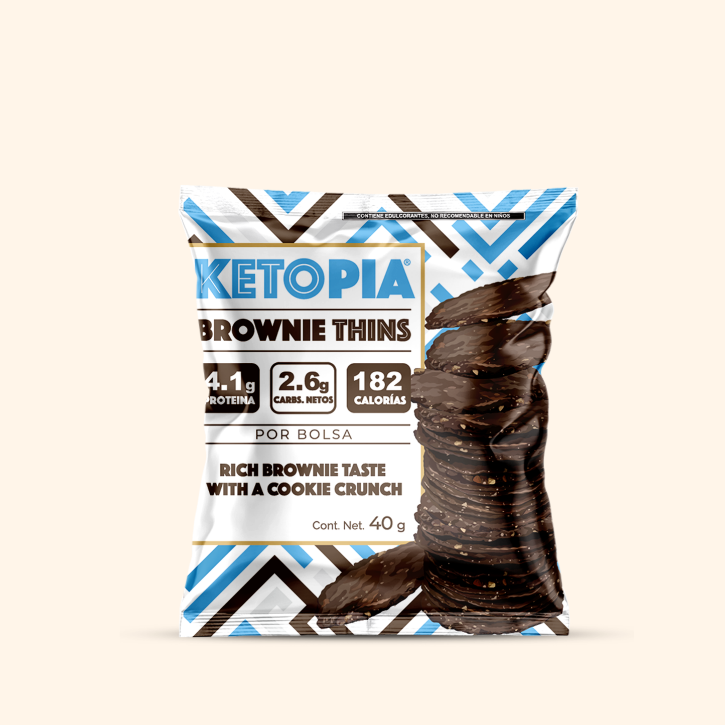 Ketopia Galletas Thins Keto Snack pack Brownie 40g