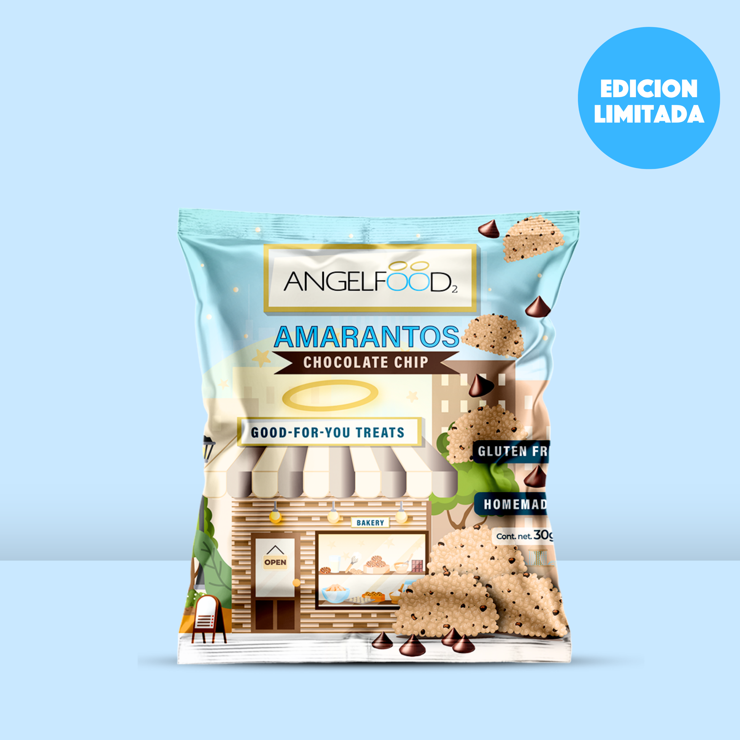 ANGELFOOD Amarantos Snack Chocolate chip 30g - Frozen-Boutique