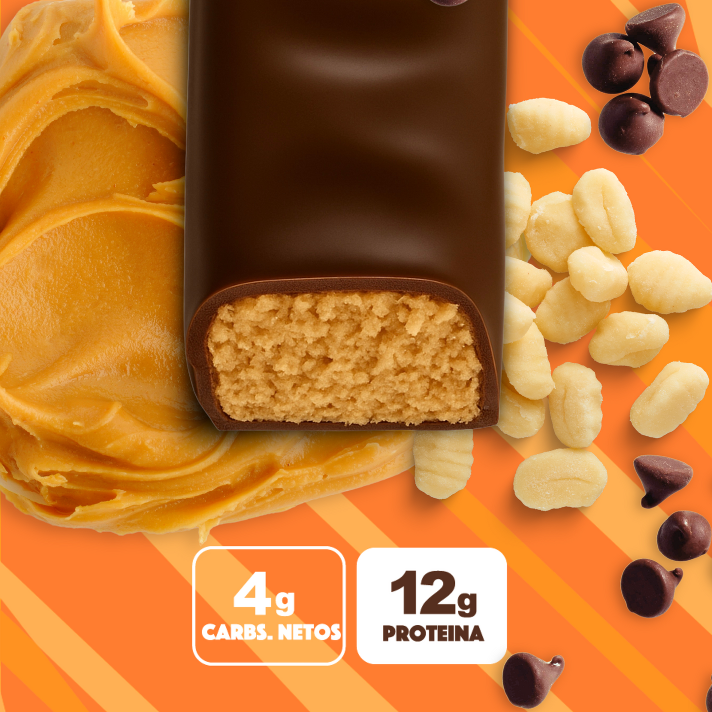 KETOPIA - Barras de Proteina keto 12 g de proteina Peanut Butter - 12 Pack - Frozen-Boutique