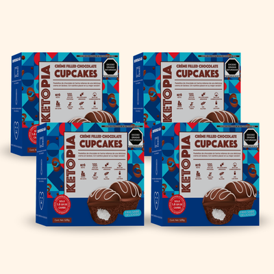 Ketopia Pastelito Crème Filled Chocolate Cupcakes 120g - 4 pack