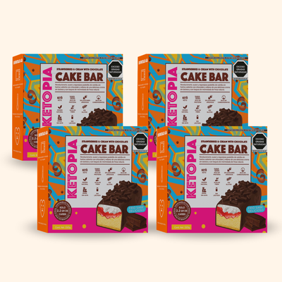 Ketopia Pastelitos rellenos de fresa y crema cubiertos en chocolate 110g - 4 pack