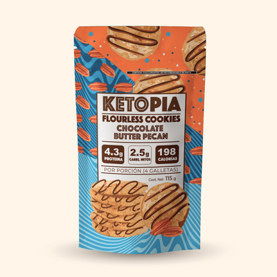 Ketopia Galletas Sin Azúcar Keto Chocolate Butter Pecan 115g