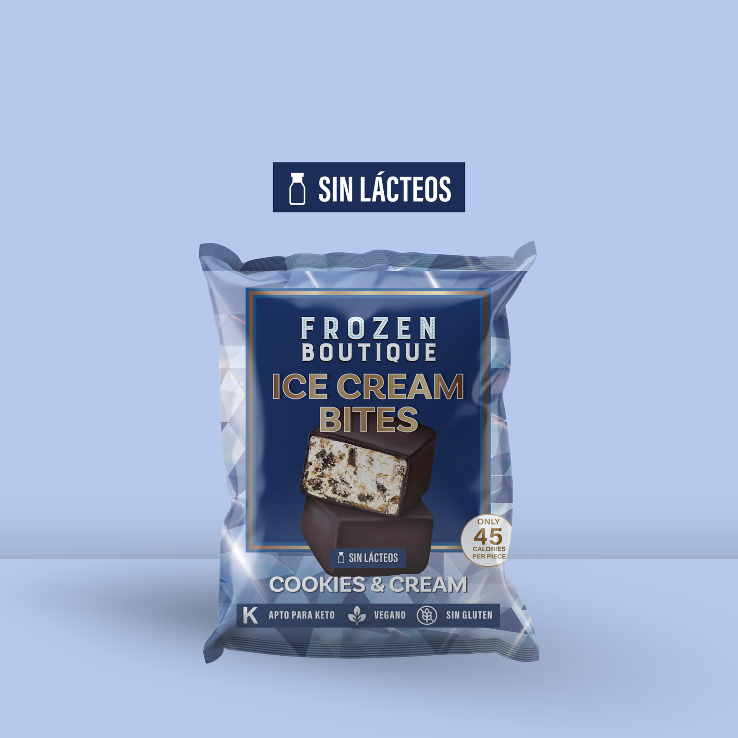 FROZEN BOUTIQUE  Ice Cream Bites Helado Sin Azúcar Cookies & Cream 47g - Frozen-Boutique