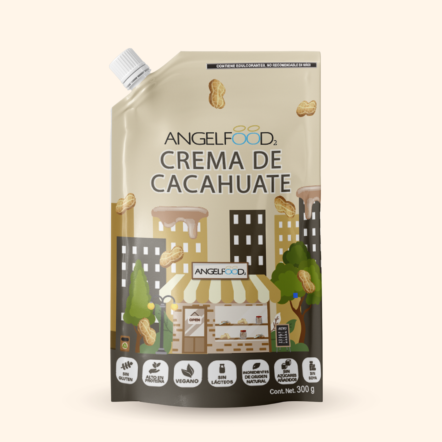 Angelfood Crema de Cacahuate 300g