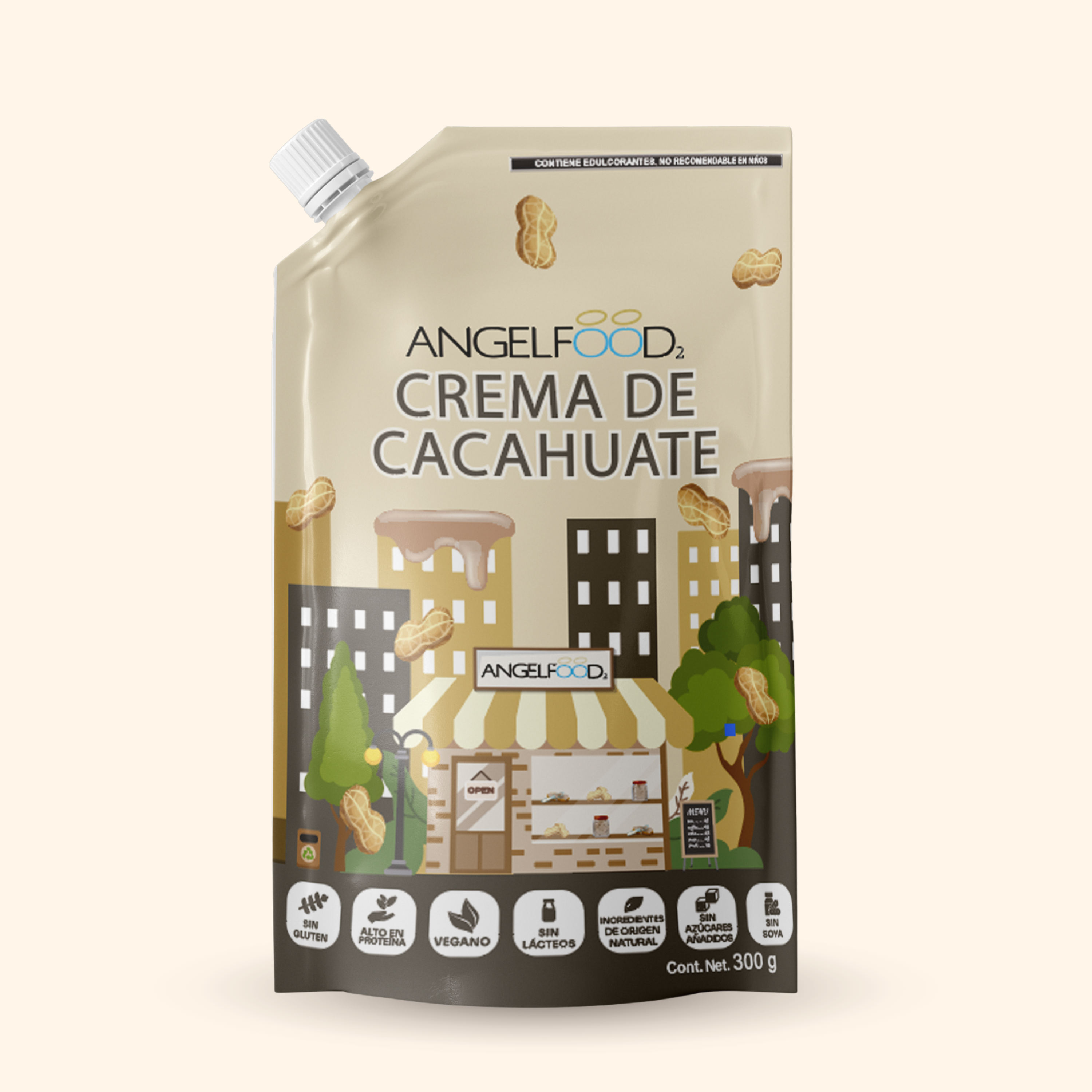 Angelfood - crema de cacahuate 300g