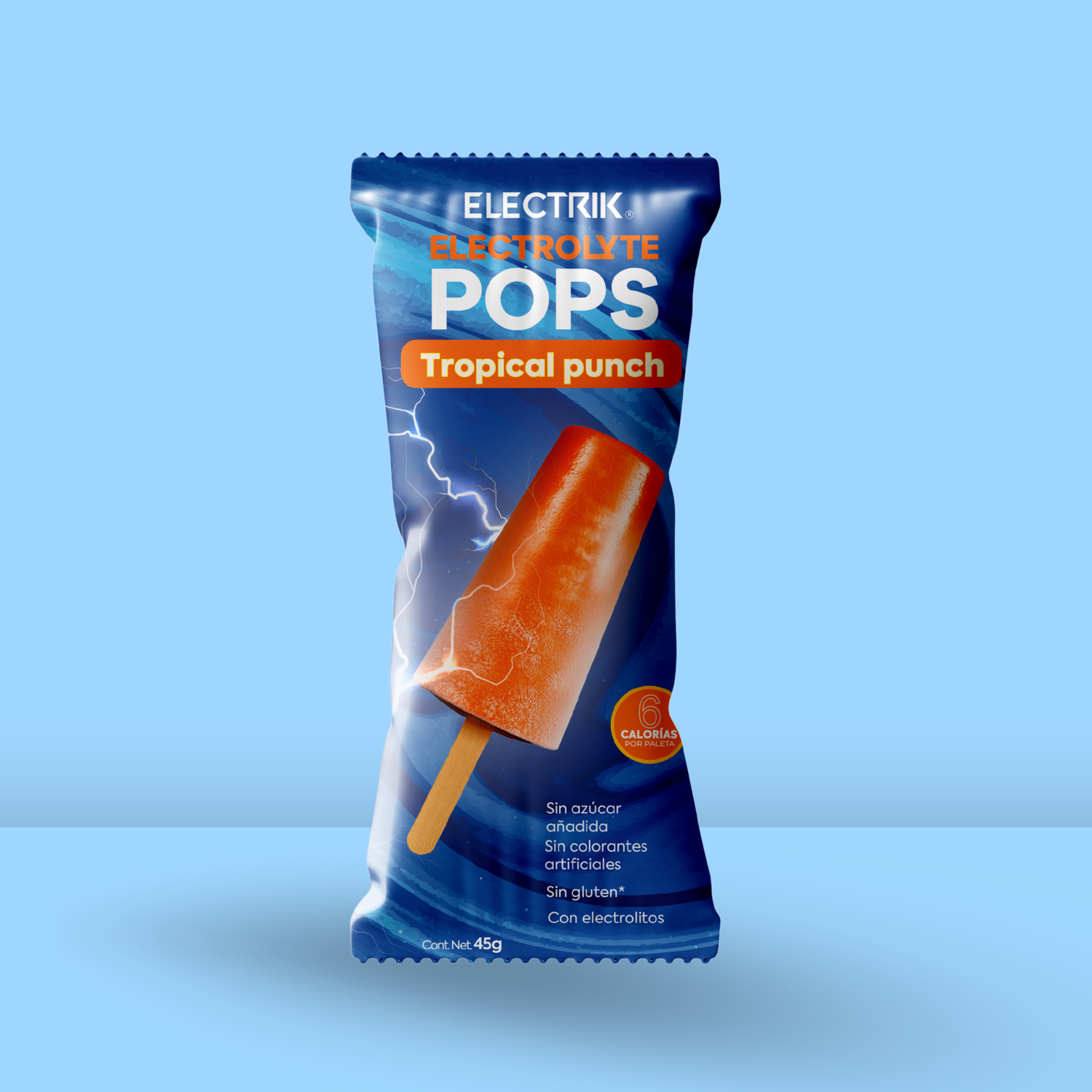 ELECTRIK Paleta con Electrolitos sabor Tropical Punch 45g - Frozen-Boutique