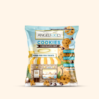 Angelfood Galletas Crispy Chocolate chip snack pack 40g
