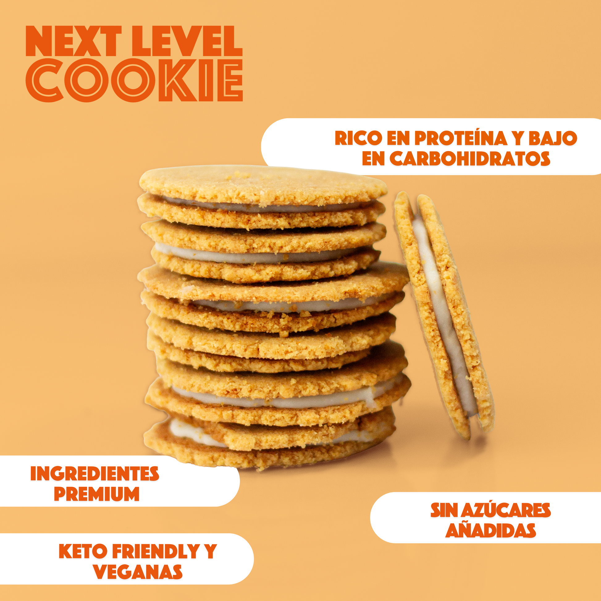 KETOPIA - Galletas Sin Azúcar Keto Sandwich Vanilla Wafers 110g - Frozen-Boutique
