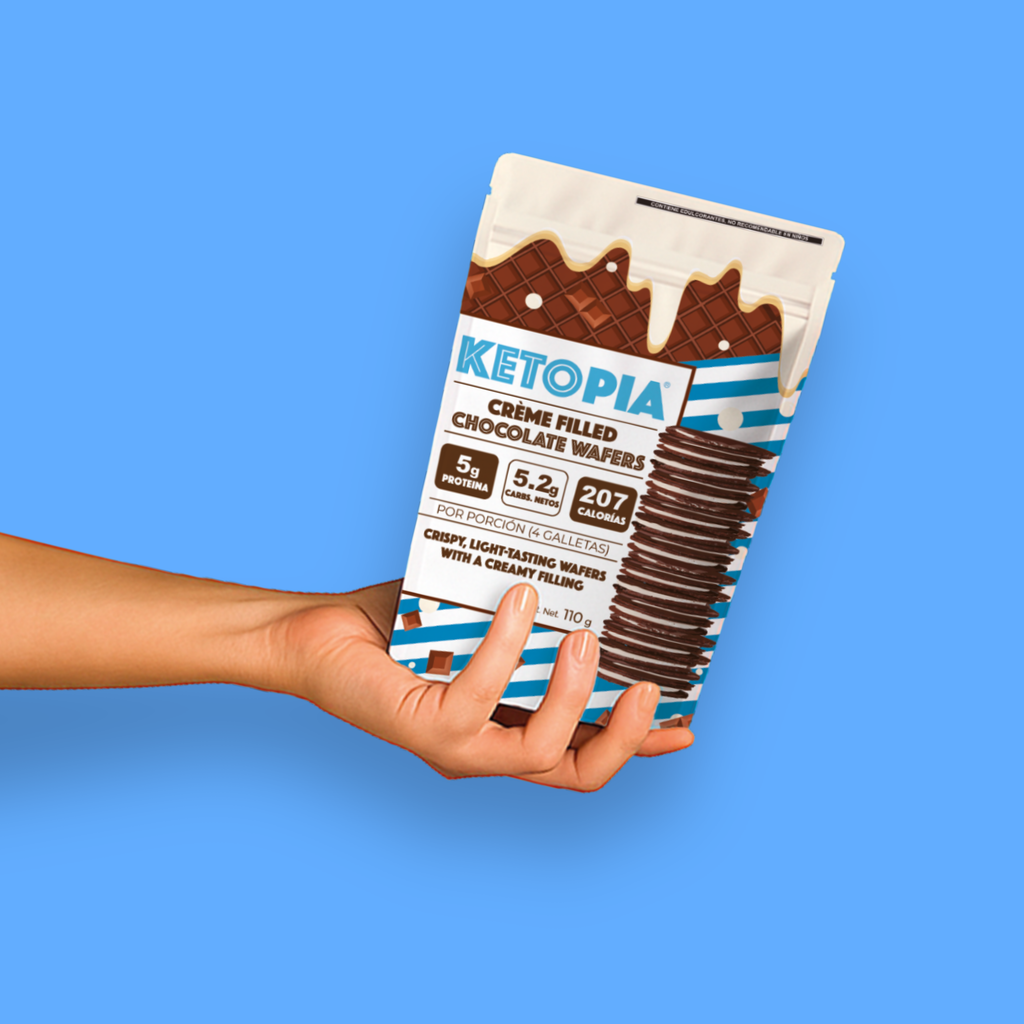 KETOPIA Galletas Sin Azúcar Keto Sandwich Chocolate Wafer 110g - Frozen-Boutique