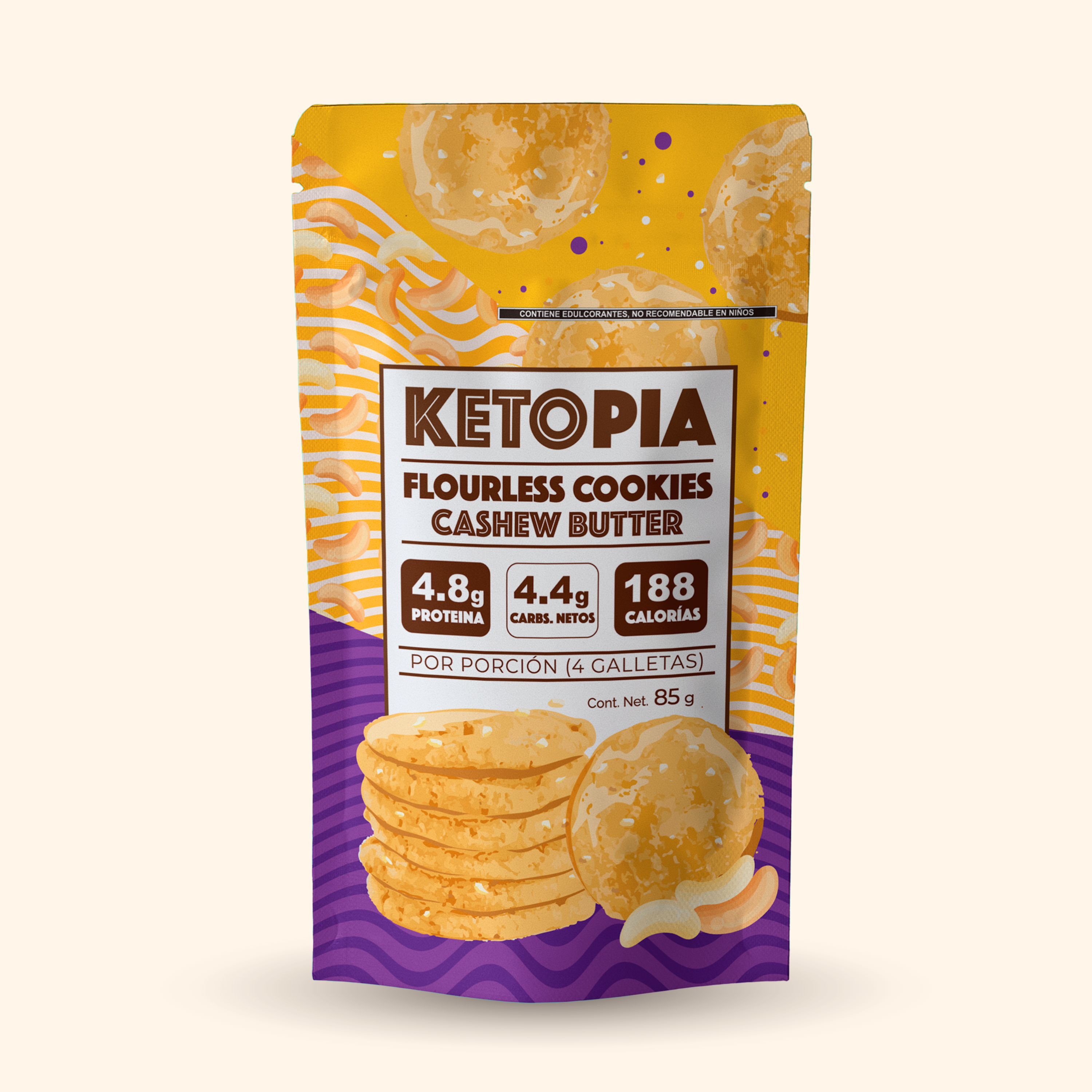 KETOPIA Galletas Sin Azúcar Keto Butter Cashew 85g
