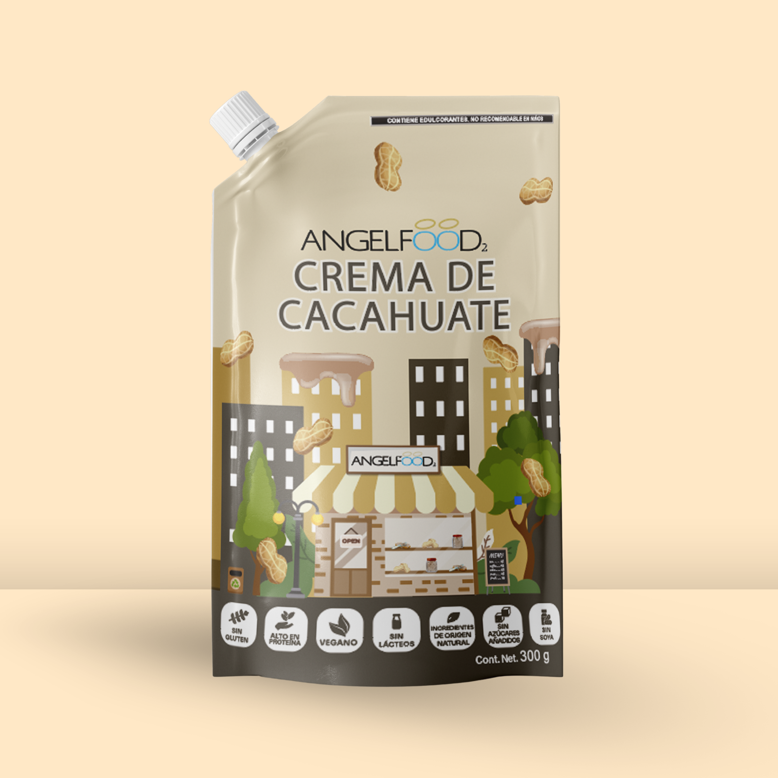 Angelfood - crema de cacahuate 300g