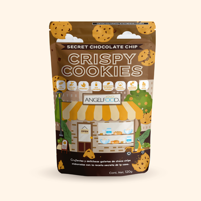 Angelfood Crispy Cookies Chocolate Chip  120g