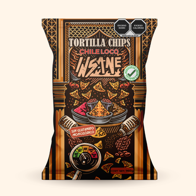 Insane Totopos de Maíz Horneado Chile Loco 160g