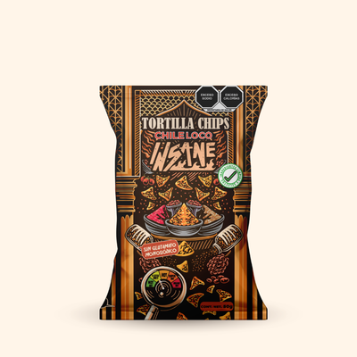 Insane Totopos de Maíz Horneados Chile Loco 50G