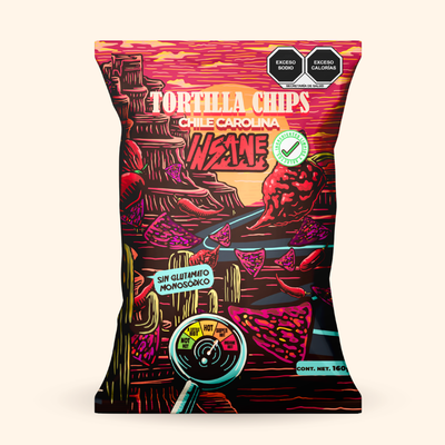 Insane  Totopos De Maíz Horneado Chile Carolina 160g