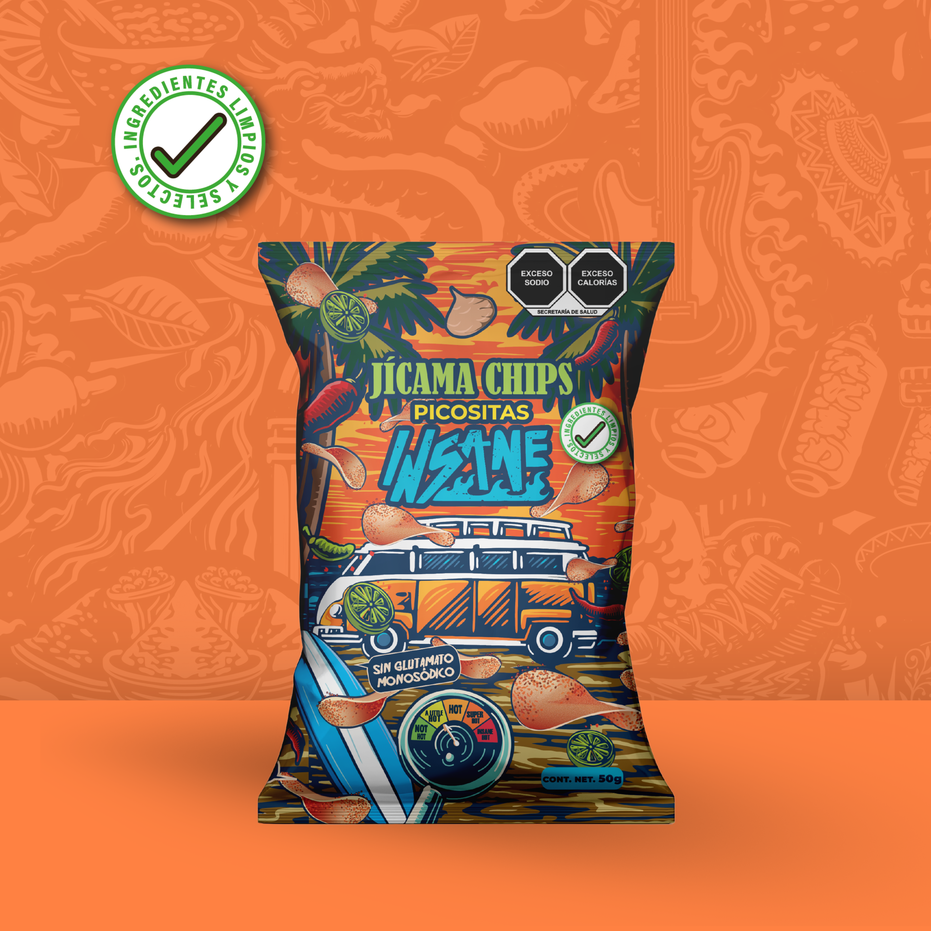 INSANE Chips de Jicama Picositas 50g - Frozen-Boutique