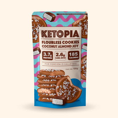 Ketopia Galletas sin harina cubiertas de chocolate con coco 100 g