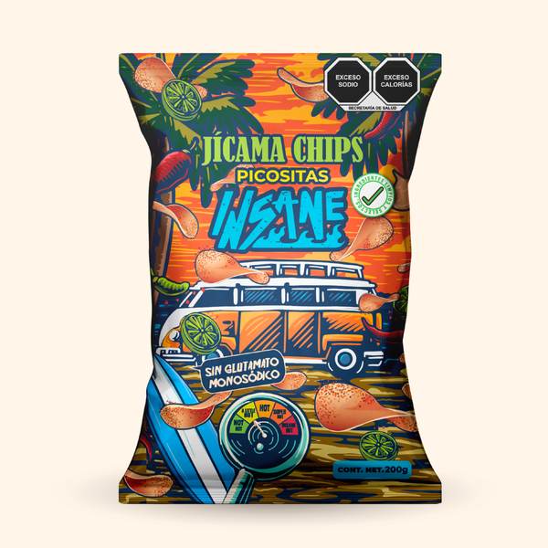 Insane Chips de Jicama sabor picosito 200g