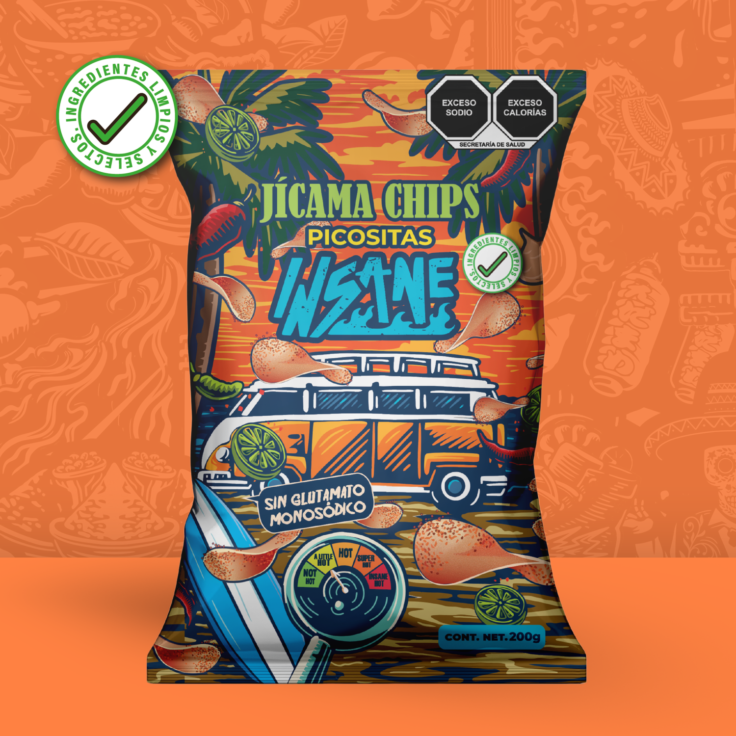 INSANE Chips de Jicama sabor picosito 200g - Frozen-Boutique