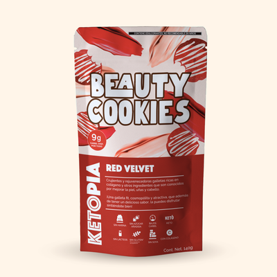 Ketopia Galletas con Colágeno Keto Red Velvet 140g