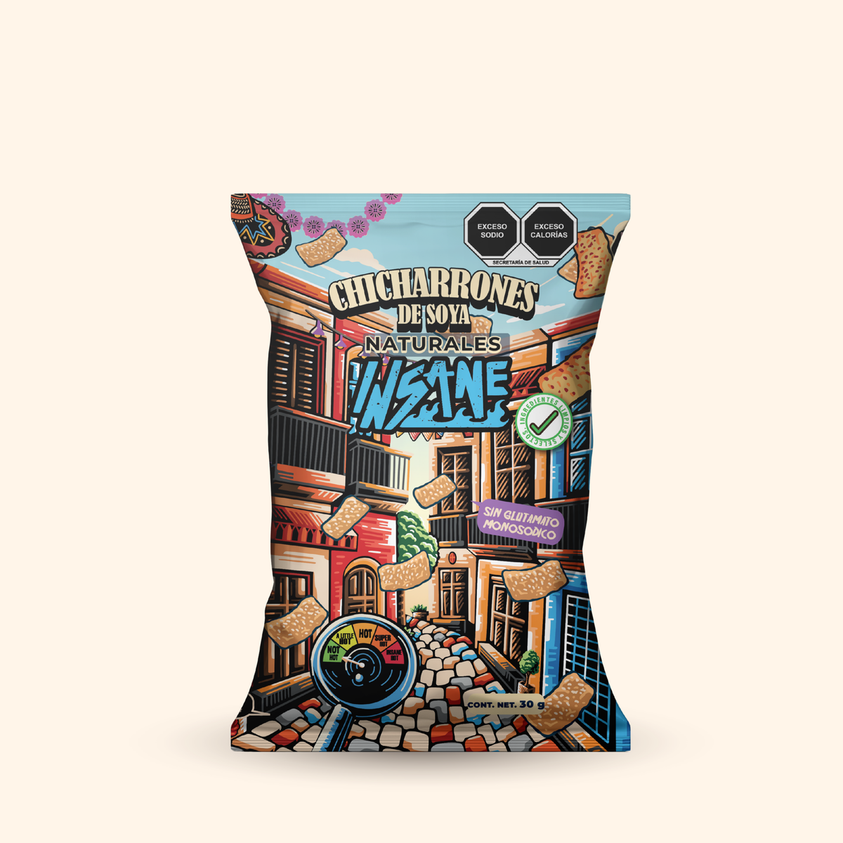 Insane Chicharrones de Soya Naturales 30G