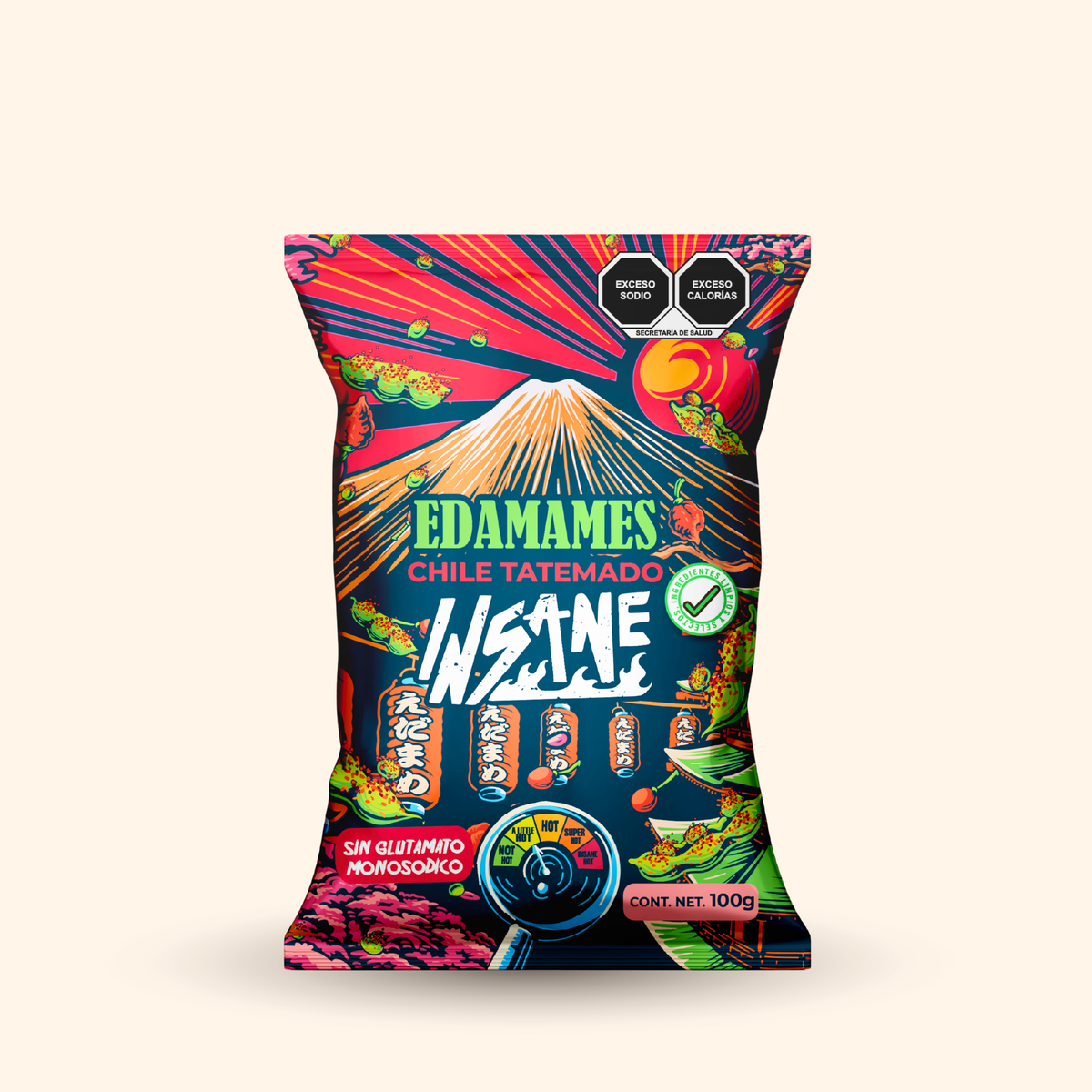 Insane Edamames Chile Tatemado  100 g