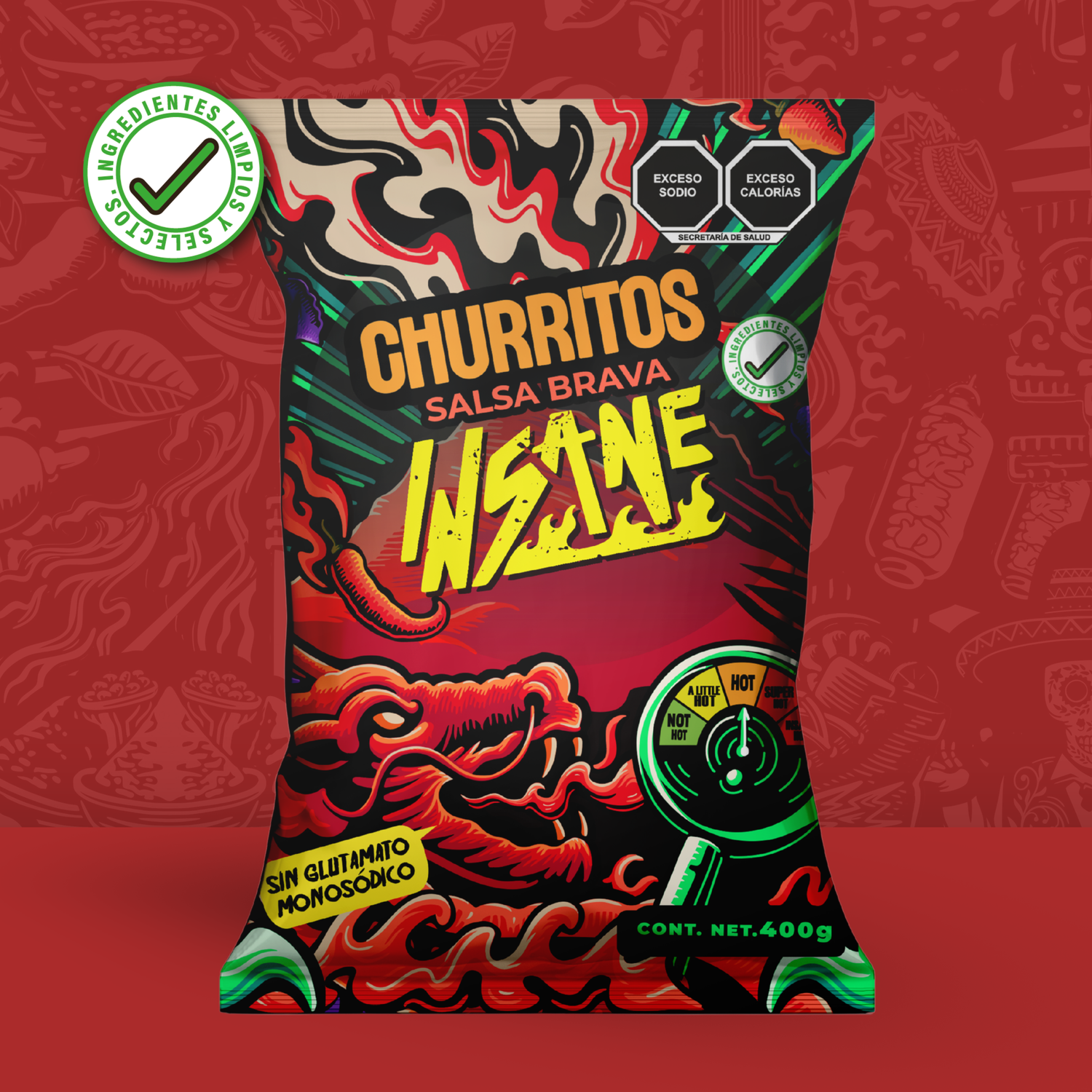 INSANE Churritos de Amaranto Salsa Brava 400g - Frozen-Boutique