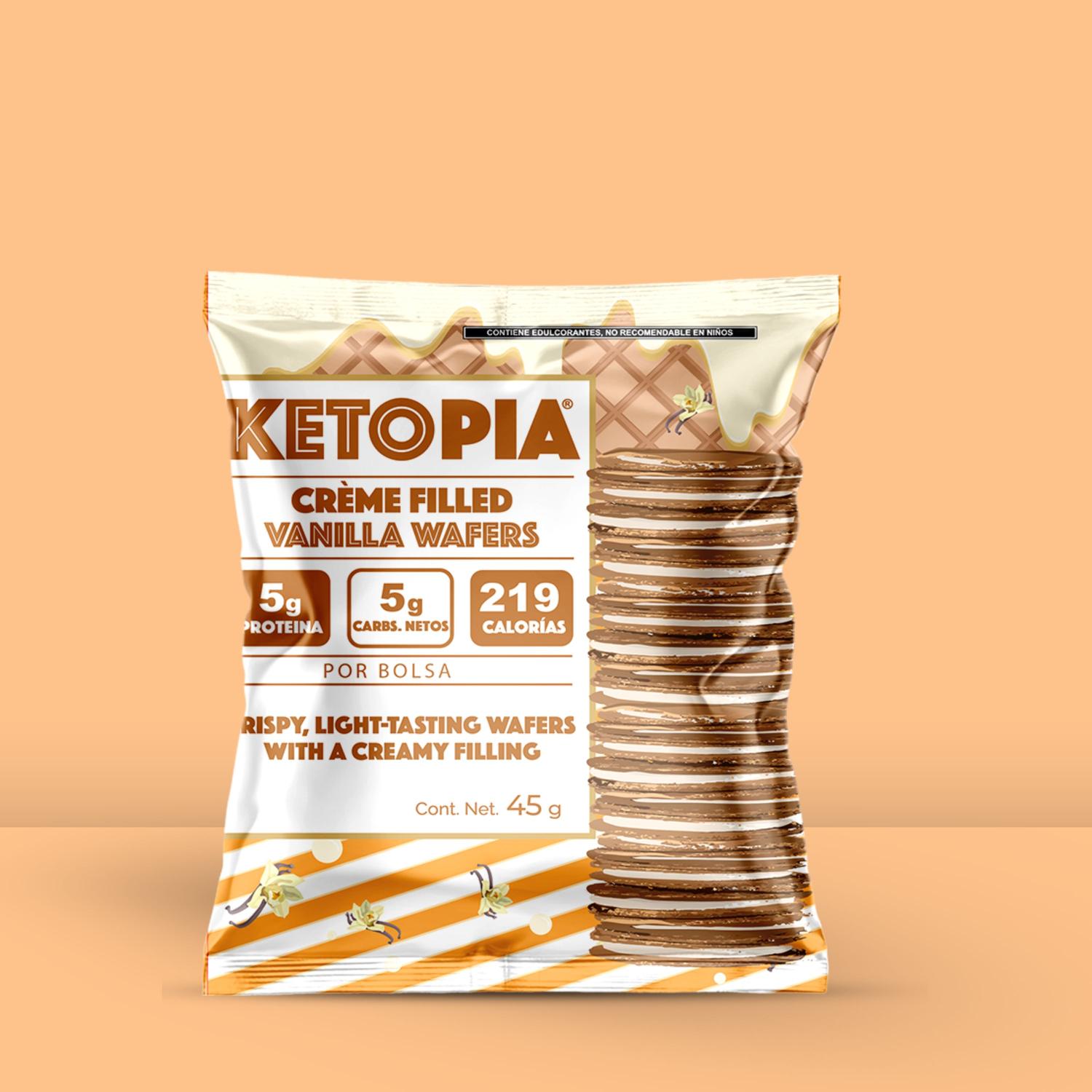 KETOPIA Creme filled wafer Vanilla wafer 45g - Frozen-Boutique