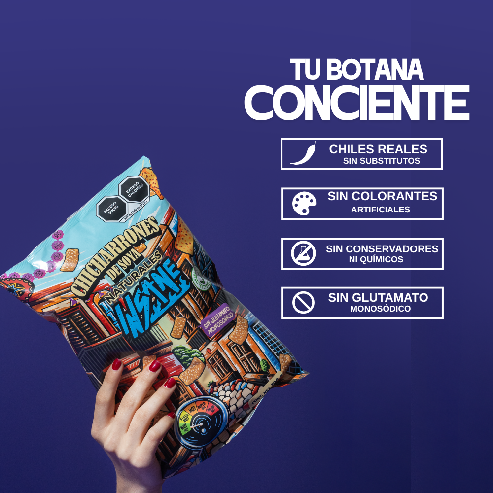 Insane Chicharrones de Soya Naturales 30G