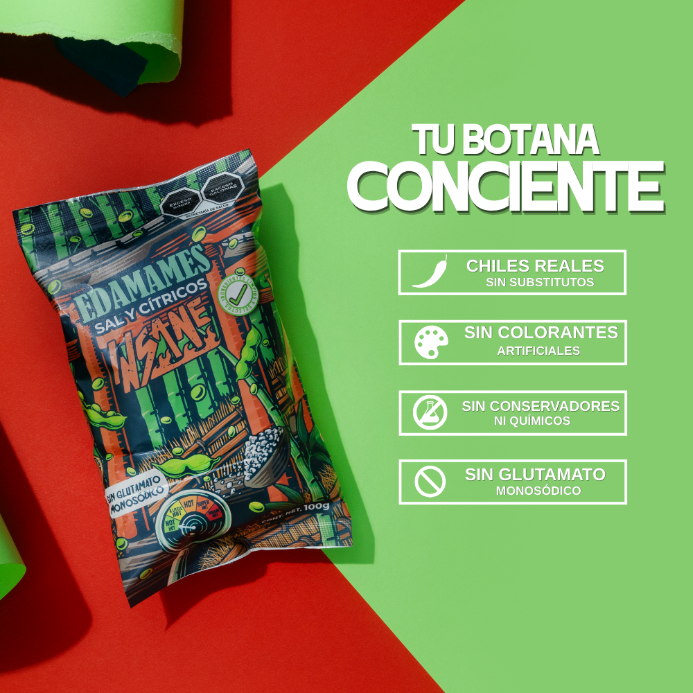 Insane Edamames Sal y Cítricos 30g