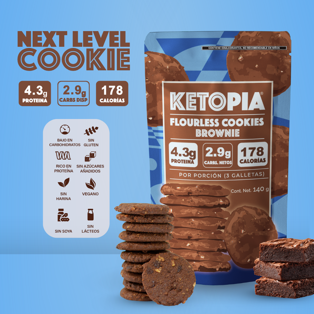 Ketopia Galletas Sin Harina Keto Brownie 140g