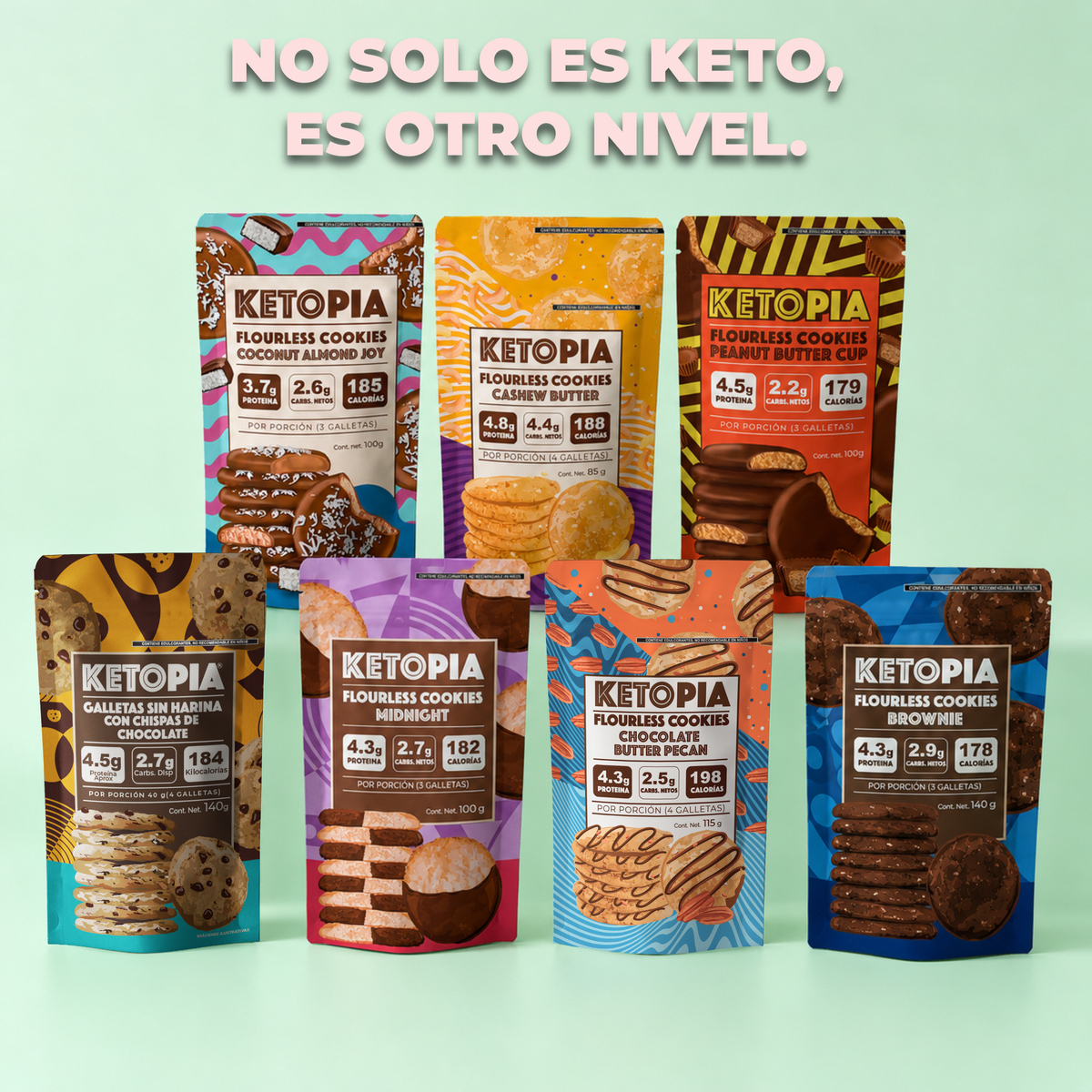 Ketopia Galletas Sin Harina Keto Brownie 140g