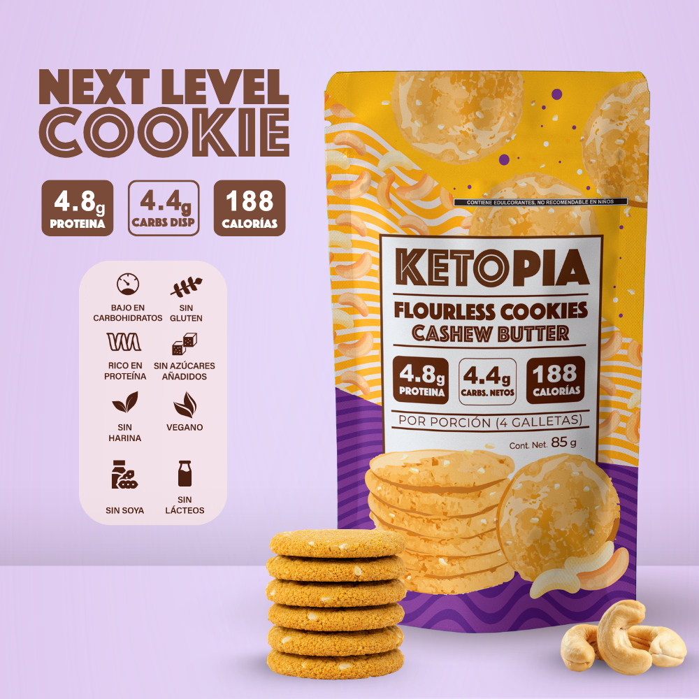 Ketopia Galletas Sin Azúcar Keto Butter Cashew 85g