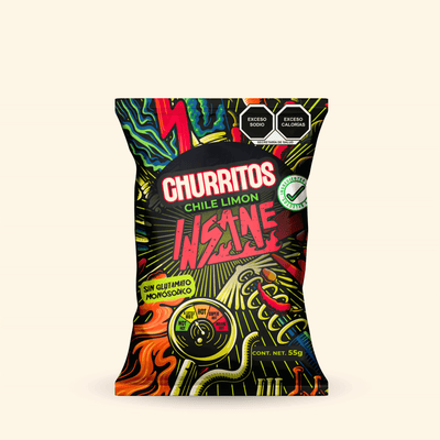 Insane Churritos de Amaranto Chile y Limón 30g