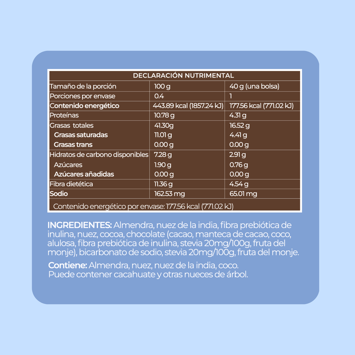 Ketopia Galletas Keto Snack pack Brownie 40g