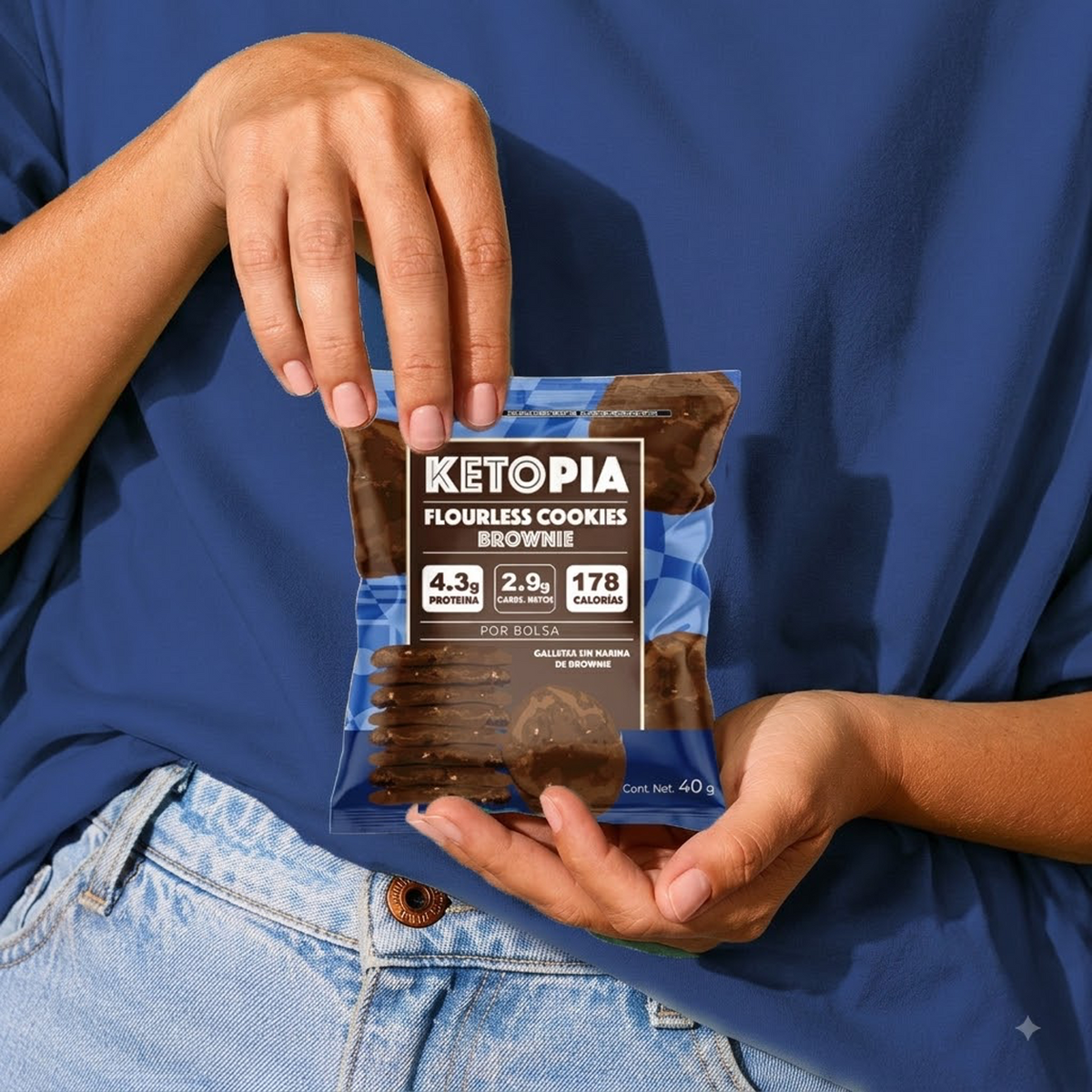 Ketopia Galletas Keto Snack pack Brownie 40g