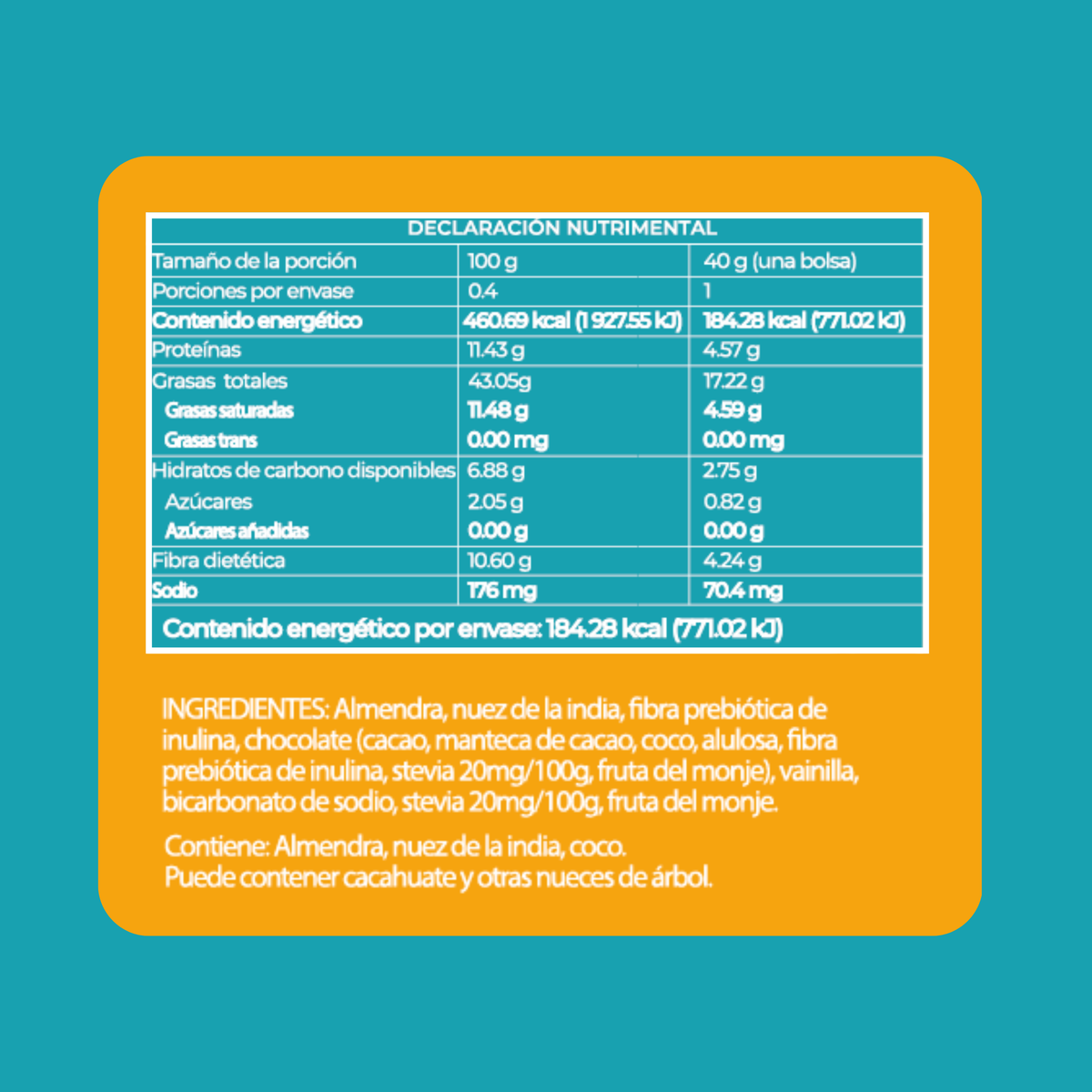 Ketopia Galletas sin harina con chispas de chocolate snack 40 g