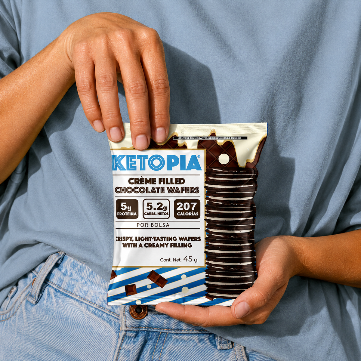Ketopia Créme Filled Wafers Chocolate Wafer 45g